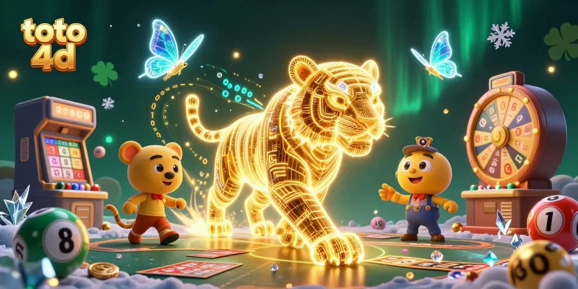 Engage in toto 4d gaming with vibrant lottery balls and festive elements highlighting the excitement.
