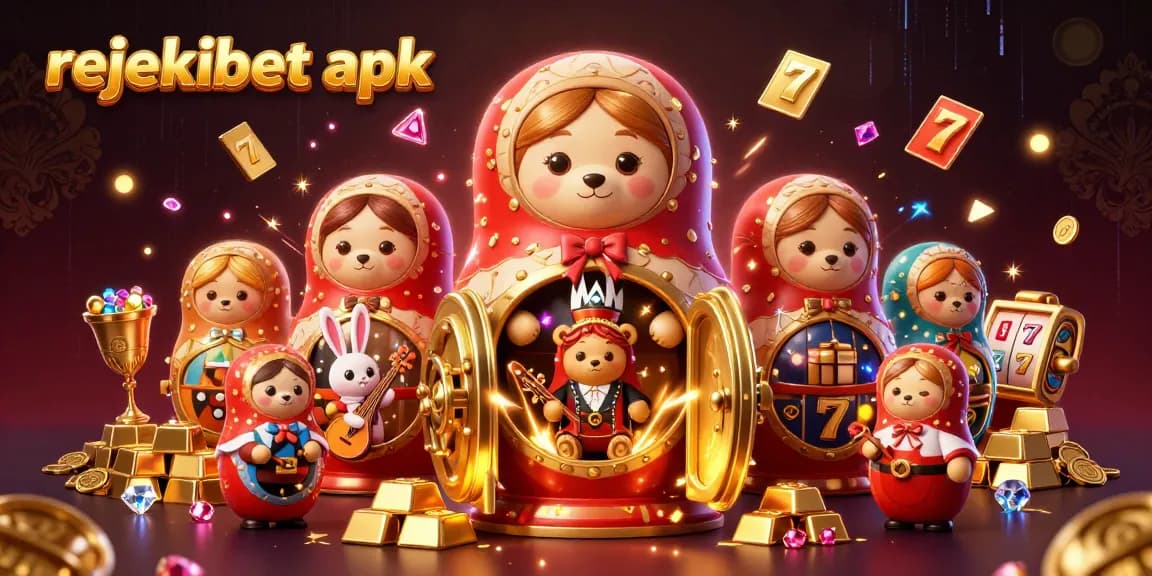 Engage with rejekibet apk in a captivating 3D casino scene featuring playful characters and dynamic gaming elements.