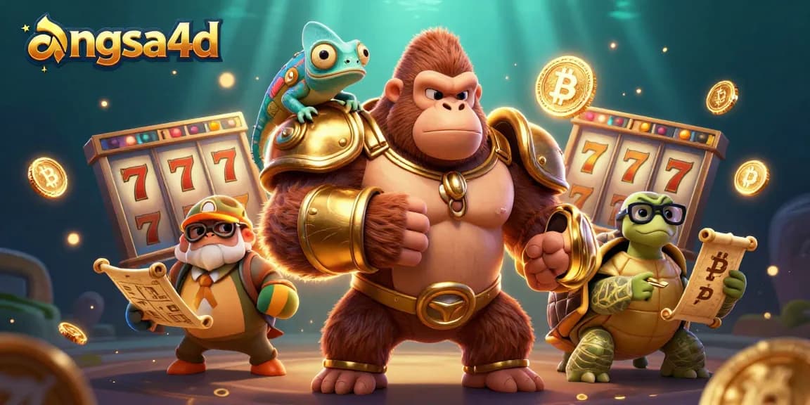 Win big with angsa4d featured in a vibrant 3D casino scene filled with jackpots and glowing coins.