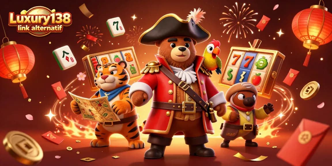 Spin the reels and discover Luxury138 link alternatif amid a vibrant pirate-themed casino adventure.