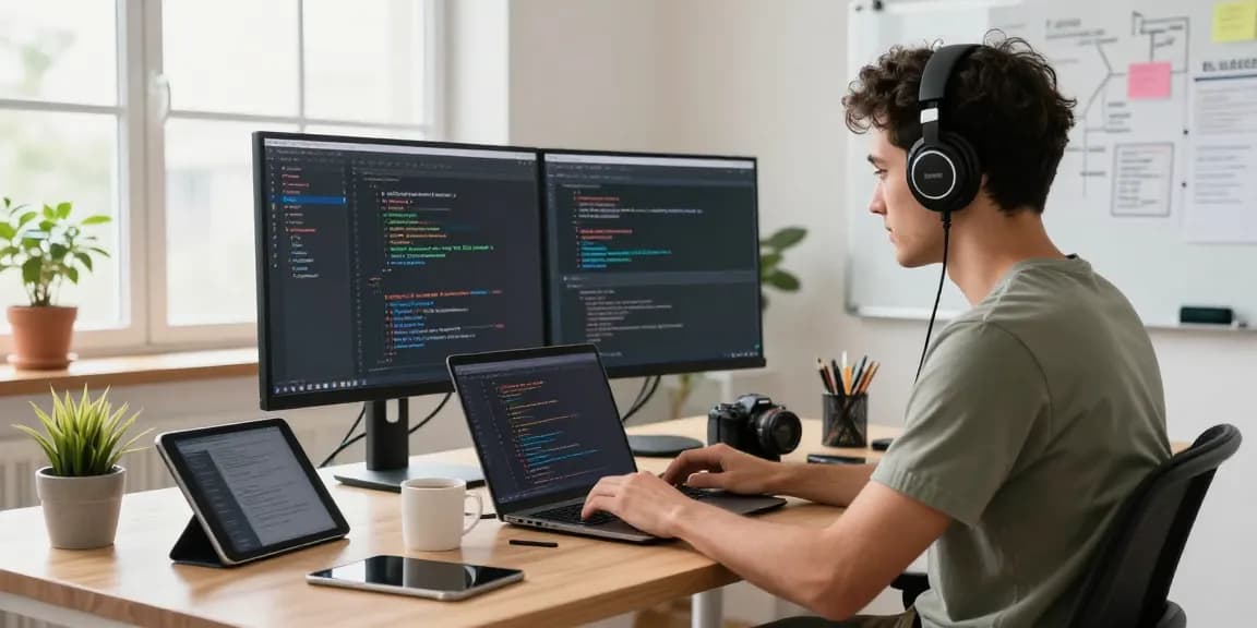 Developer menggunakan https://codestus.com/posts/huong-dan-su-dung-usecallback-trong-react untuk coding aplikasi React di ruang kerja modern.