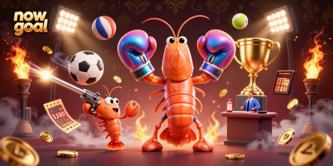 Engage with now goal as the mantis shrimp delivers dynamic sports betting insights amidst vibrant scenes.