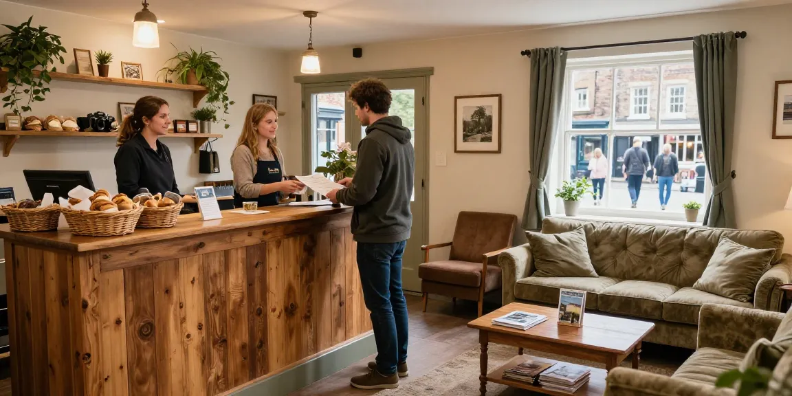 Cozy guesthouse Skipton reception with welcoming staff and fresh goods