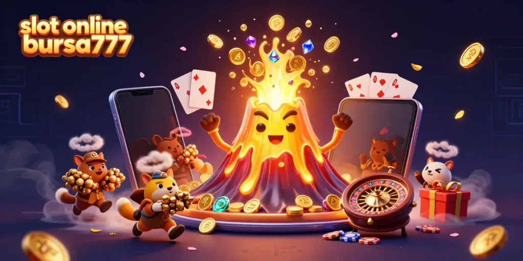 Slot online bursa777: Kemenangan melimpah dengan karakter kartun menarik dan suasana kasino yang memukau.