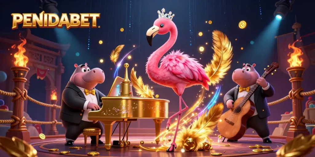 PENIDABET menawarkan pengalaman menyenangkan dengan penyanyi flamingo 3D yang mempesona di kasino.