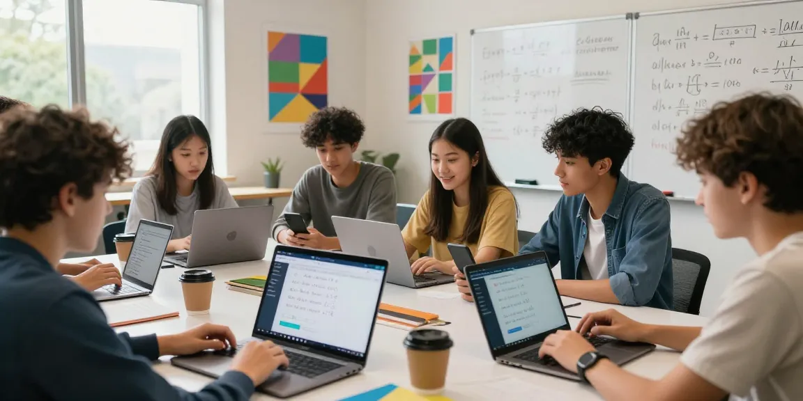 Students using Mathos AI as their ai math solver in a collaborative study environment.