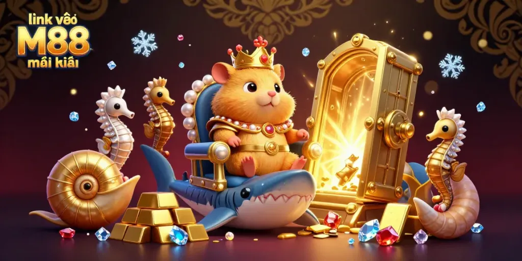Khám phá link vào M88 mới nhất với hình ảnh hoàng gia lấp lánh từ một vị vua hamster.