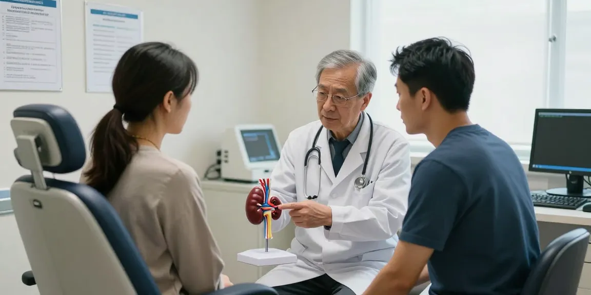 The best urologist in Bhopal consulting a patient about kidney health in a welcoming clinic environment.
