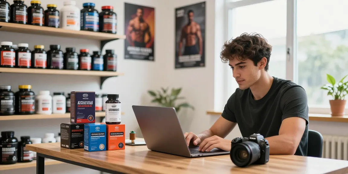 Beligas Shop showcasing a vibrant fitness enthusiast exploring anabolic steroids online in a modern e-commerce environment.