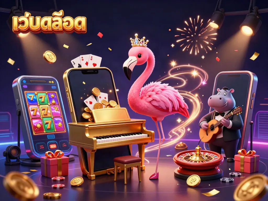 Experience thrilling gaming at เว็บสล็อต with vibrant casino elements and lively characters in action.