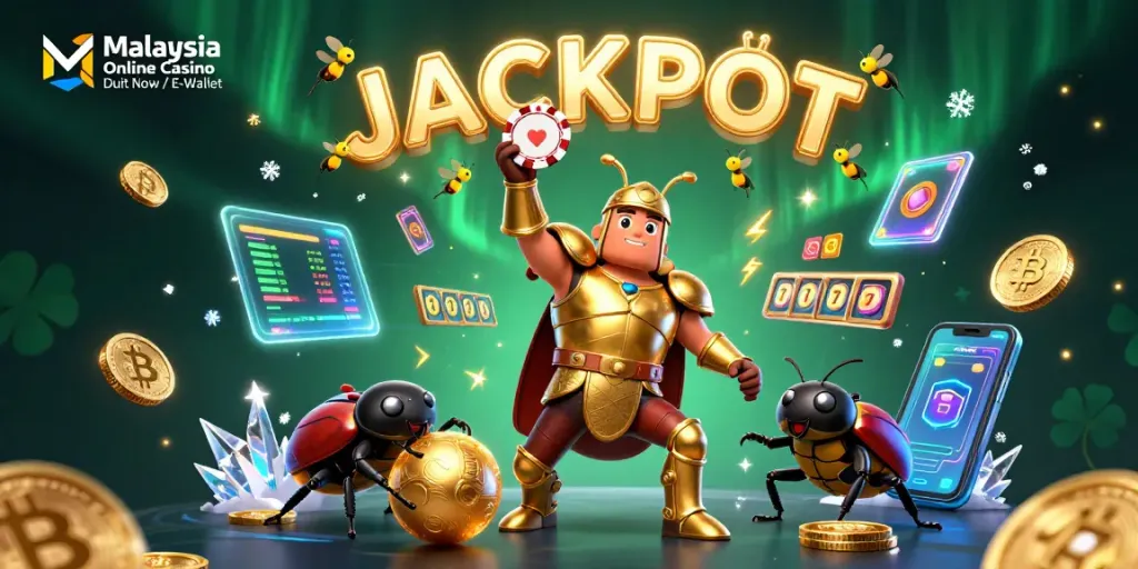 Play at Malaysia Online Casino Duit Now / E-Wallet for fun with vibrant 3D cartoon characters and dynamic casino elements.