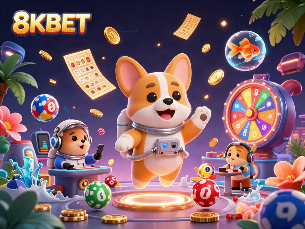 Experience thrilling gaming moments at 8KBET with a vibrant casino atmosphere and exciting characters.