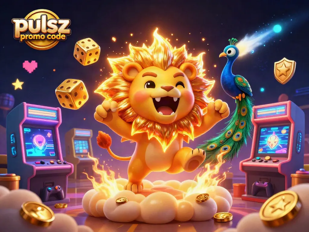 Claim your bonuses with pulsz promo code in this vibrant casino-themed illustration.