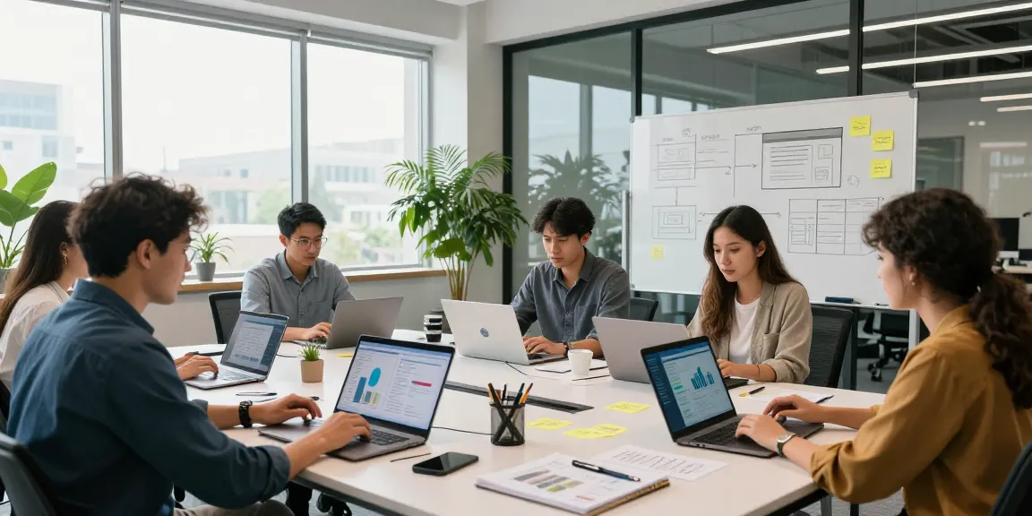 Team collaborating in an innovative workspace with wps下载 integration for seamless productivity.