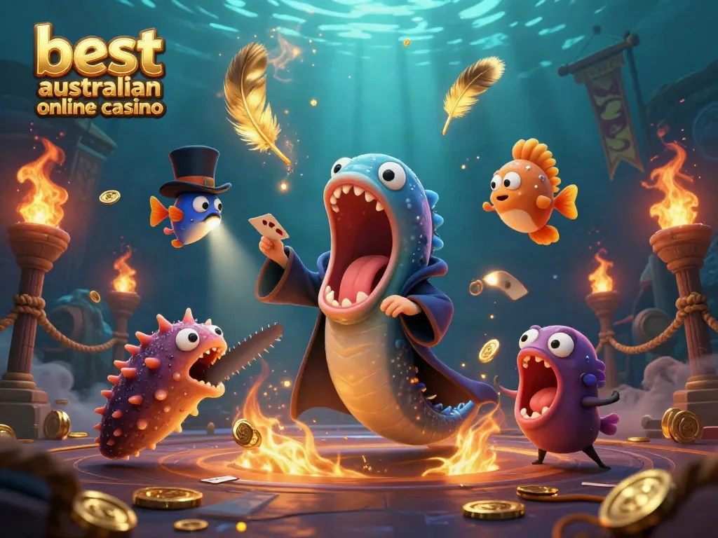 Experience the thrill of the best Australian online casino with magical characters in an underwater setting.