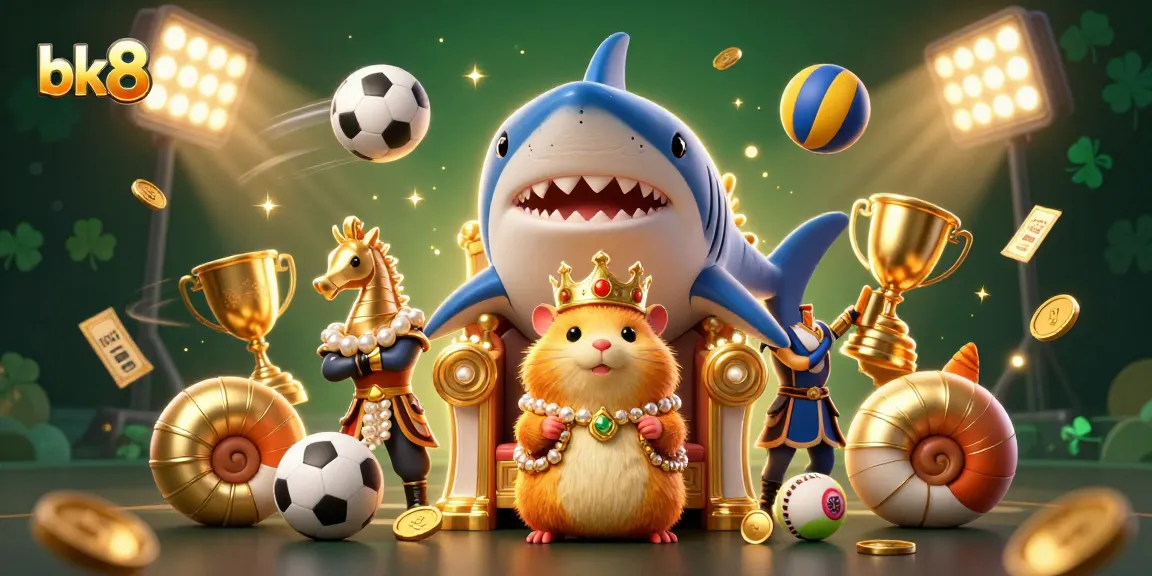 Experience exciting sports betting with bk8 featuring dynamic sports elements and a charming hamster king.