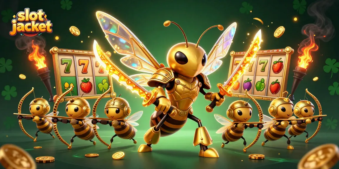 Experience the excitement of winning a slot jackpot with dynamic gaming character action.
