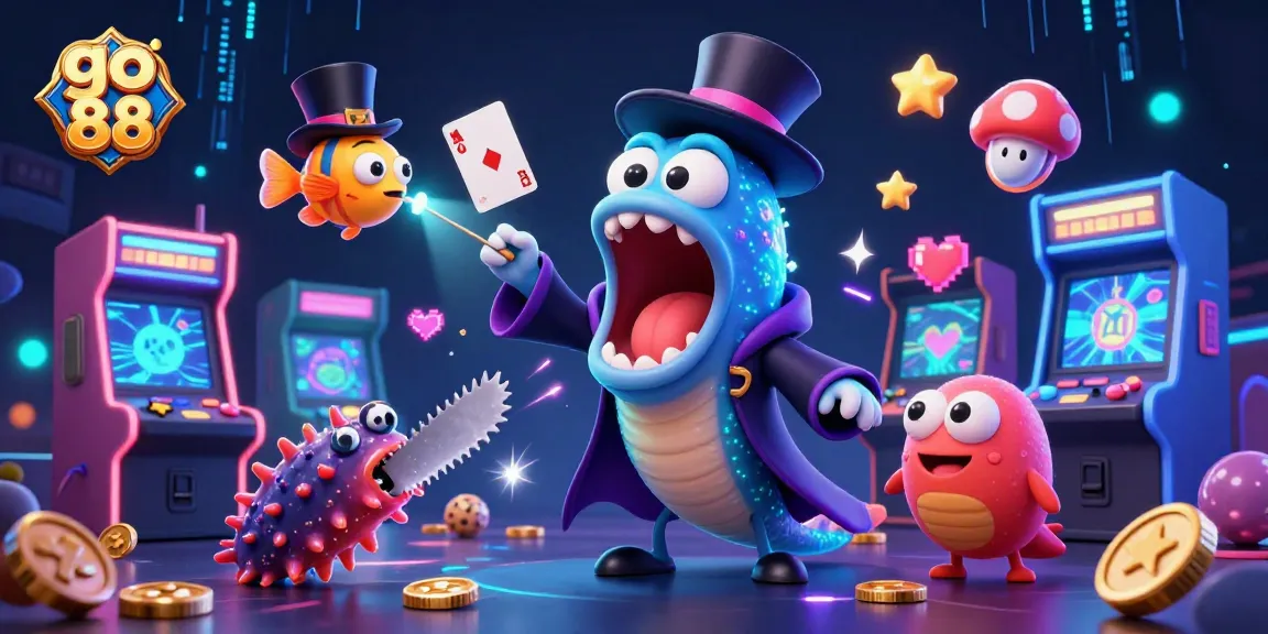 Experience thrilling gameplay with glowing elements and characters, featuring the go 88 theme.