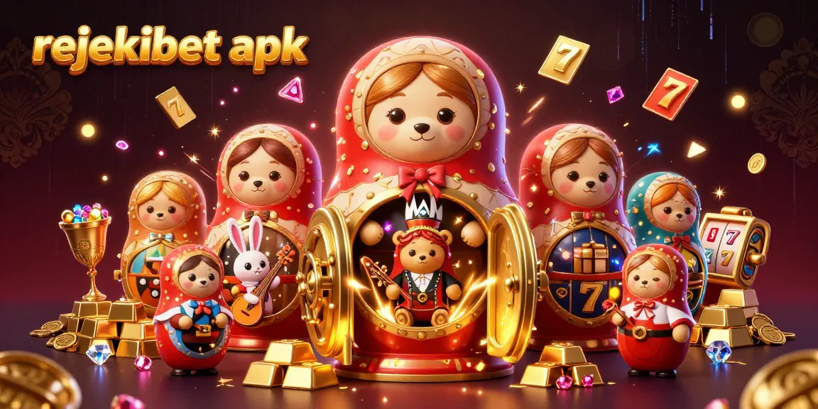 Engage with rejekibet apk in a captivating 3D casino scene featuring playful characters and dynamic gaming elements.