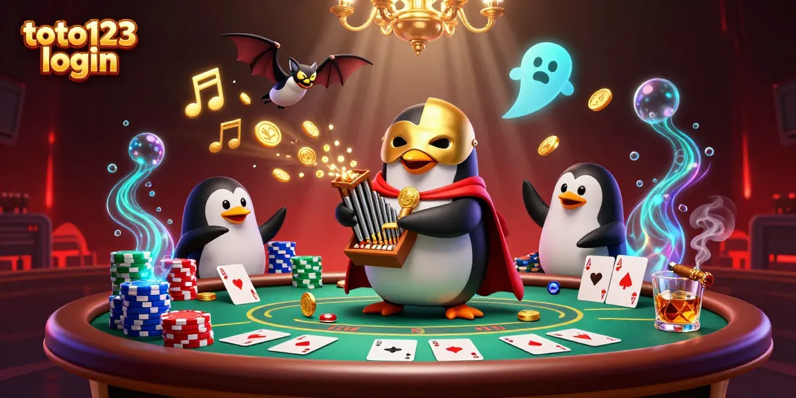 Experience dynamic gaming action with toto123 login in this vibrant, lively casino scene.