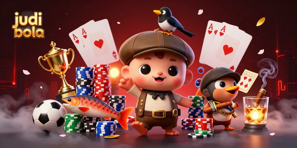 Engage in judi bola action with dynamic sports betting elements and playful characters in an exciting setting.