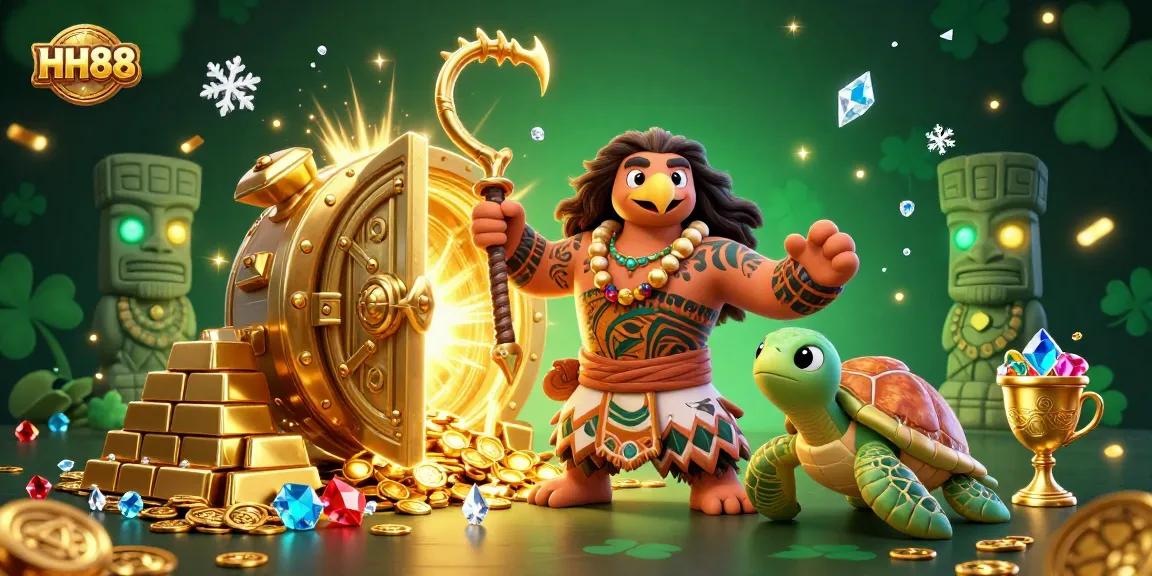 Experience the thrilling excitement of HH88's 3D casino adventure with vibrant characters and treasures!