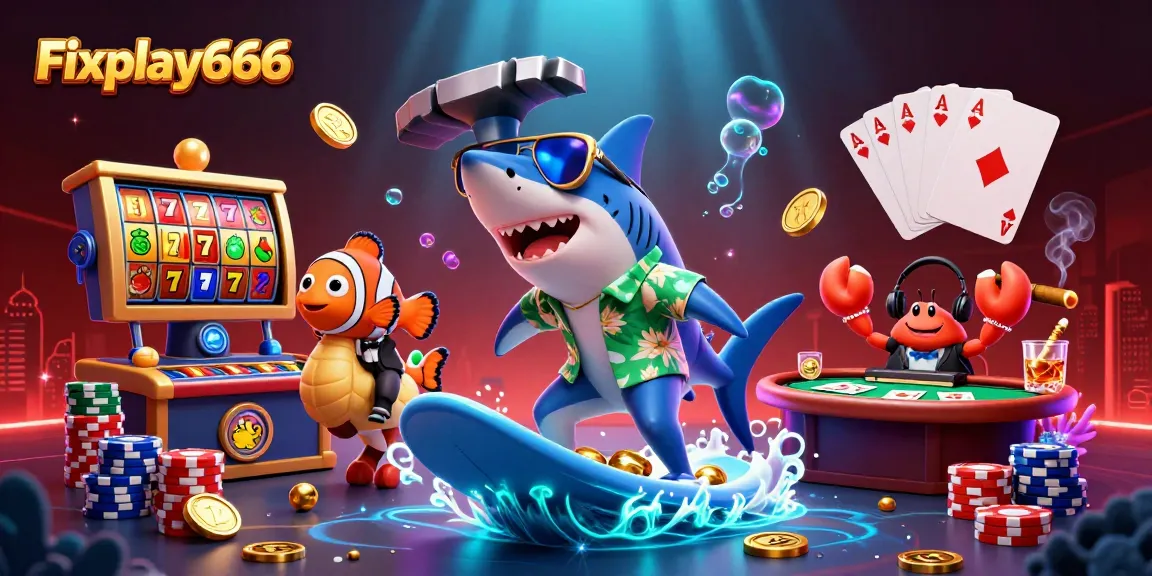 Permainan Fixplay666 Slot dengan sistem responsif, menampilkan karakter lucu di latar belakang mewah.