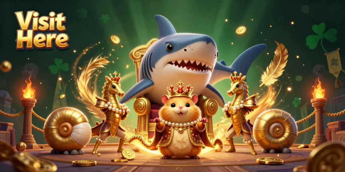 Engage in thrilling gaming adventures with the charming hamster king at Visit Here, surrounded by golden treasures.