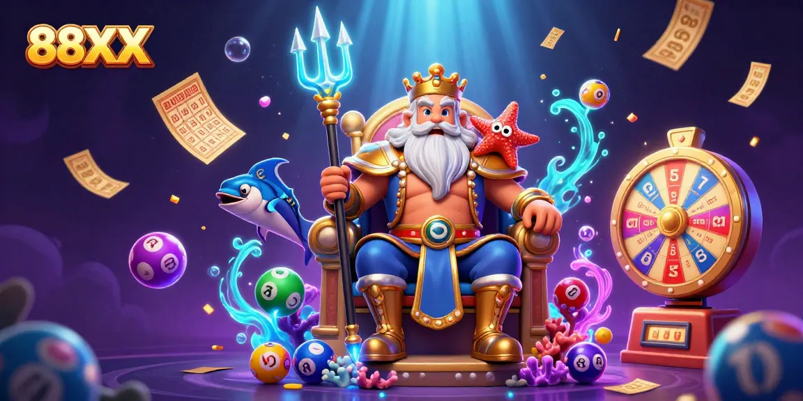 Experience the vibrant action of 88XX with Neptune and lottery elements in an engaging casino scene.