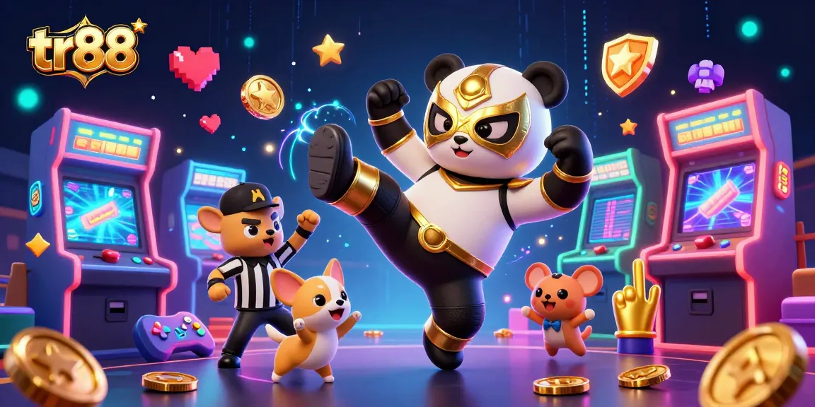 Experience exhilarating gaming with tr88, featuring animated characters and vibrant casino elements.