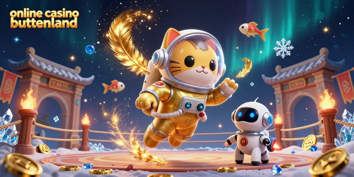 Experience thrilling action with online casino buitenland featuring a dynamic 3D cartoon space astronaut cat and robot dog.