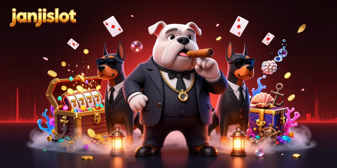 Experience excitement at janjislot with a mafia-themed slot scene bursting with winning elements and casino thrills.