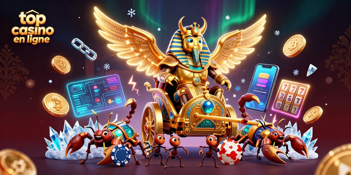 Venez découvrir le top casino en ligne avec une illustration animée captivante de jeux passionnants et riches en détails.