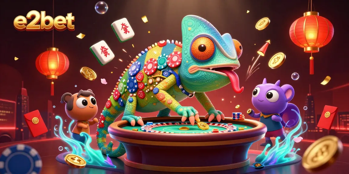 Experience exciting gameplay at e2bet with the dynamic casino atmosphere illustrated in this vibrant scene.
